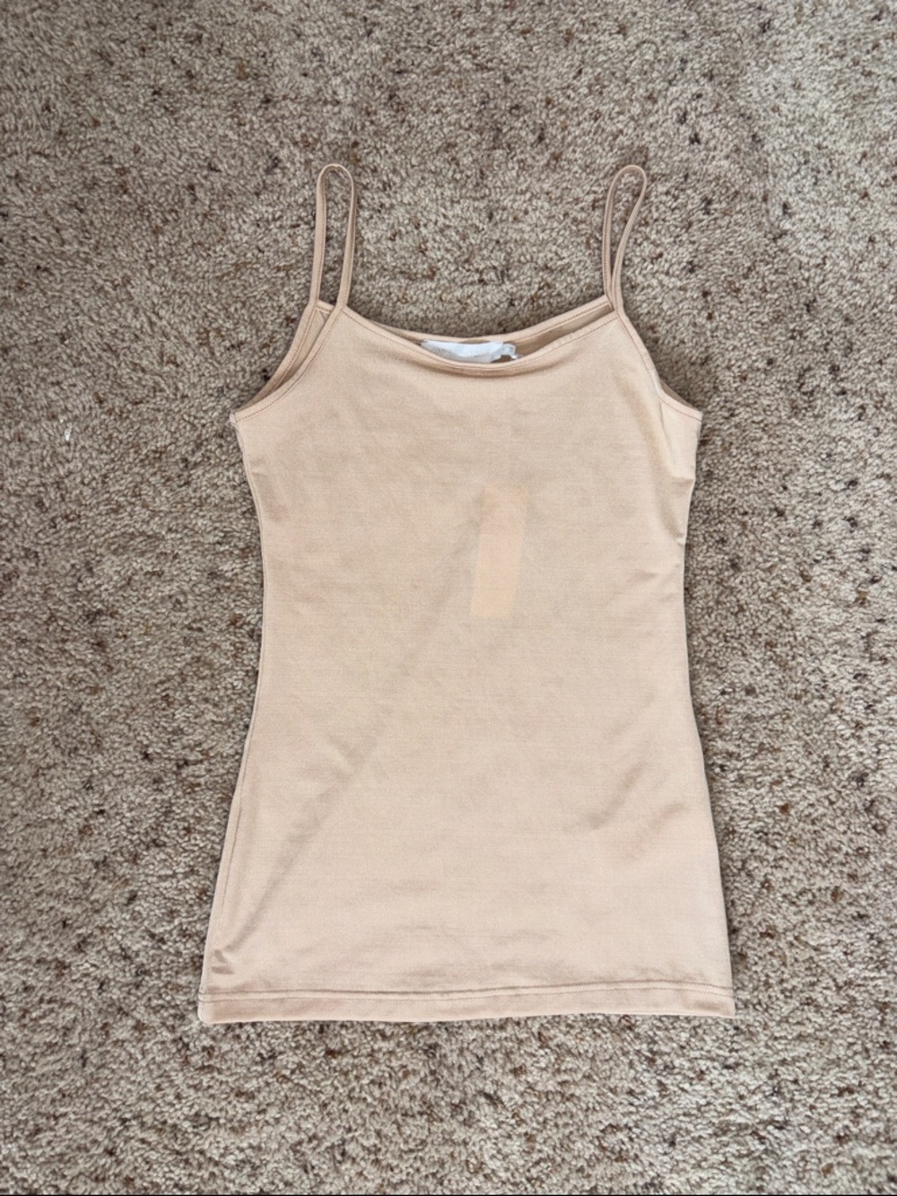 Anne Fontaine Cintia Nude Slim Spaghetti Strap Camisole - Beige Size 36